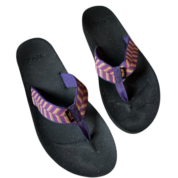 Teva ReFlip Flip Flop Sandals Retro Geometric Inperial Palaca Women's Sz 11 - Picture 5 of 8